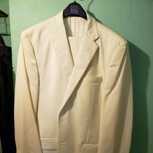 Men's Cream Custom Wool / Bemberg Lining Suit